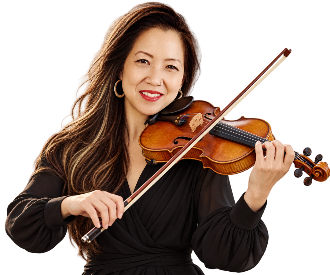 Creative portrait of Lisa Liu playing the violin